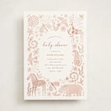 "Creatures" - Baby Shower Invitations in Sherbet by Pixel and Hank - Front