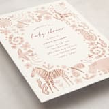"Creatures" - Baby Shower Invitations in Sherbet by Pixel and Hank - Detail