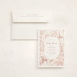 "Creatures" - Baby Shower Invitations in Sherbet by Pixel and Hank - With Envelope