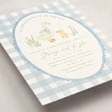 "Vintage goose" - Baby Shower Invitations in Sky by Creo Study - Detail