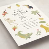 "Tropical Animals" - Baby Shower Invitations in Ivory by Kate Blalock - Detail