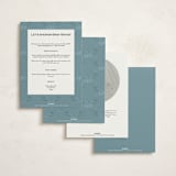 "Pumpkins + Bows" - Baby Shower Invitations in Cornflower by Laura Hankins - Back of Card Options