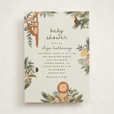 "Jungle Animals" - Baby Shower Invitations in Moss by Joanna Griffin - Front