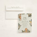 "Jungle Animals" - Baby Shower Invitations in Moss by Joanna Griffin - With Envelope