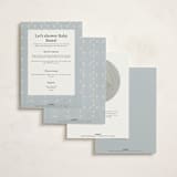 "Pastel Baby  Blooms" - Baby Shower Invitations in Bluebird by Peony Rose Design - Back of Card Options