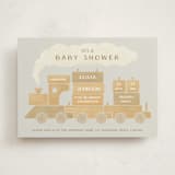 "Choo Choo Train" - Baby Shower Invitations in Slate by Adelyn T. - Front