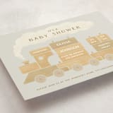 "Choo Choo Train" - Baby Shower Invitations in Slate by Adelyn T. - Detail