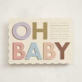 "block letters" - Baby Shower Invitations in Muted by Ellen Schlegelmilch - Front