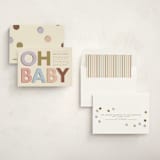 "block letters" - Baby Shower Invitations in Muted by Ellen Schlegelmilch - Assembled