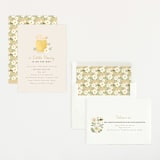 "Little Honey" - Baby Shower Invitations in Greige by Itsy Belle Studio - Assembled