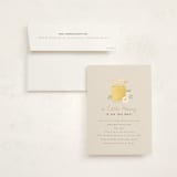 "Little Honey" - Baby Shower Invitations in Greige by Itsy Belle Studio - With Envelope