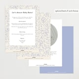"Love Birds" - Baby Shower Invitations in Porcelain by Rebecca Smith - Back of Card Options