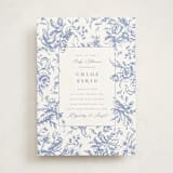 "Dreamy Toile" - Baby Shower Invitations in Blueberry by Teju Reval - Front
