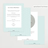 "Dainty" - Baby Shower Invitations in Tiffany Blue by Paper Raven Co. - Back of Card Options