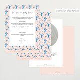 "China Tea Set" - Baby Shower Invitations in Blush by Ani Somi - Back of Card Options