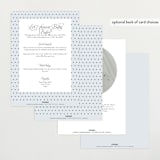 "Modernne" - Baby Shower Invitations in Powder by Carolyn MacLaren - Back of Card Options