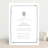 "Blue Bells" - Baby Shower Invitations in Cornflower by Mere Paper - Front