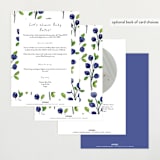 "Blue Bells" - Baby Shower Invitations in Cornflower by Mere Paper - Back of Card Options