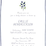 "Blue Bells" - Baby Shower Invitations in Cornflower by Mere Paper - Detail