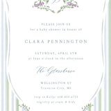 "Vintage Whimsy" - Baby Shower Invitations in Bluebell by Corinne Malesic - Detail