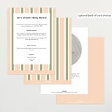 "Boardwalk" - Baby Shower Invitations in Peach by Baumbirdy - Back of Card Options