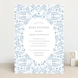 "Foxy Baby Shower" - Baby Shower Invitations in Denim by Hallie Fischer - Front