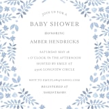 "Foxy Baby Shower" - Baby Shower Invitations in Denim by Hallie Fischer - Detail