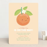"Little Cutie" - Baby Shower Invitations in Citrus by Itsy Belle Studio - Front