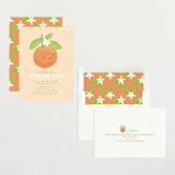 "Little Cutie" - Baby Shower Invitations in Citrus by Itsy Belle Studio - Assembled