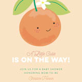 "Little Cutie" - Baby Shower Invitations in Citrus by Itsy Belle Studio - Detail