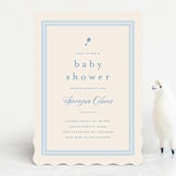 "Classic Start" - Baby Shower Invitations in Powder Blue by Carolyn MacLaren - Front