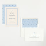 "Classic Start" - Baby Shower Invitations in Powder Blue by Carolyn MacLaren - Assembled