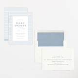 "A cute stripe" - Baby Shower Invitations in Sky by Lea Delaveris - Assembled