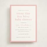 "itsy" - Baby Shower Invitations in Sweet Pink by Sara Hicks Malone - Front
