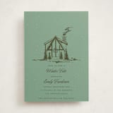 "Winter Cabin" - Baby Shower Invitations in Pine by Jen Ramsey - Front