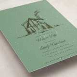 "Winter Cabin" - Baby Shower Invitations in Pine by Jen Ramsey - Detail