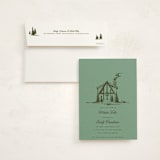 "Winter Cabin" - Baby Shower Invitations in Pine by Jen Ramsey - With Envelope