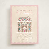"Holiday Greetings" - Baby Shower Invitations in Cotton Candy by Pixel and Hank - Front