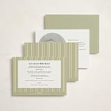 "Ribbon Toss" - Baby Shower Invitations in Lemon by Robert and Stella - Back of Card Options