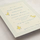 "Sweet Peeps" - Baby Shower Invitations in Robin’s Egg by Sarah Rosenthal - Detail