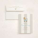 "Preppy Pup" - Baby Shower Invitations in Bluebird by Susan Zinader - With Envelope