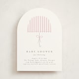 "Bow Brolly" - Baby Shower Invitations in Rose by Angela Thompson - Front