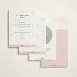 "Bow Brolly" - Baby Shower Invitations in Rose by Angela Thompson - Back of Card Options