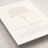 "Bow Brolly" - Baby Shower Invitations in Rose by Angela Thompson - Detail