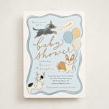 "Party Puppies" - Baby Shower Invitations in Fur by Erin German - Front