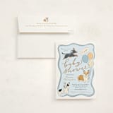 "Party Puppies" - Baby Shower Invitations in Fur by Erin German - With Envelope