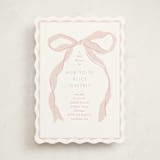 "Framed Bow" - Baby Shower Invitations in Blush by Baumbirdy - Front