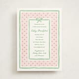 "Polka Dot Frame" - Baby Shower Invitations in Strawberry by Erin German - Front