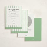 "Polka Dot Frame" - Baby Shower Invitations in Strawberry by Erin German - Back of Card Options