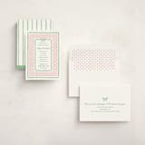 "Polka Dot Frame" - Baby Shower Invitations in Strawberry by Erin German - Assembled